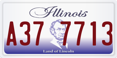 IL license plate A377713