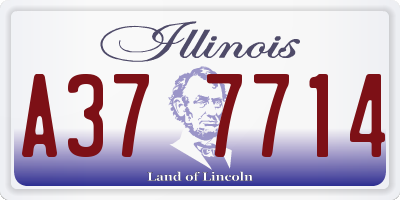 IL license plate A377714