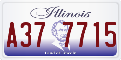 IL license plate A377715