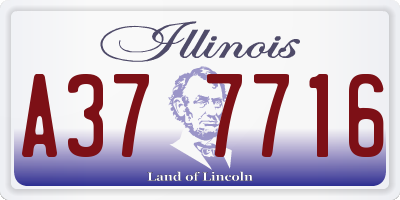 IL license plate A377716