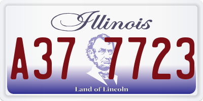 IL license plate A377723