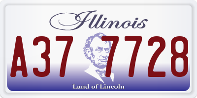IL license plate A377728