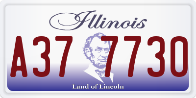 IL license plate A377730