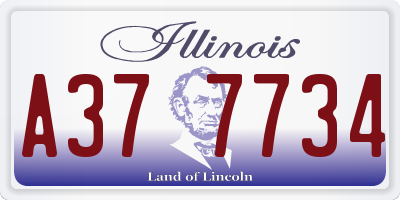 IL license plate A377734