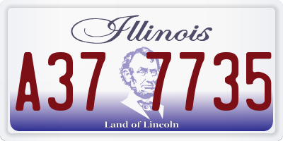 IL license plate A377735