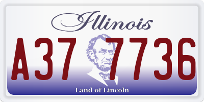 IL license plate A377736