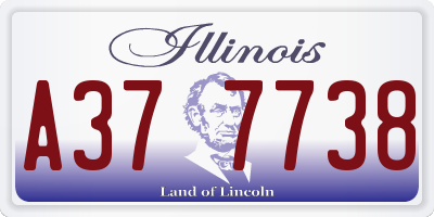 IL license plate A377738