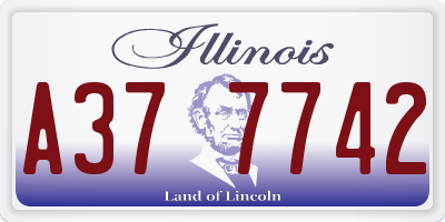 IL license plate A377742