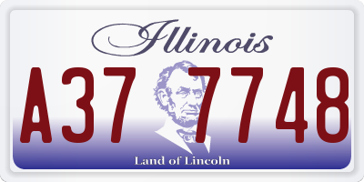 IL license plate A377748