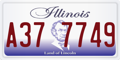IL license plate A377749