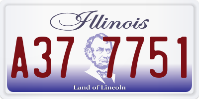 IL license plate A377751