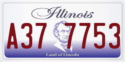 IL license plate A377753