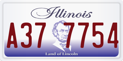 IL license plate A377754