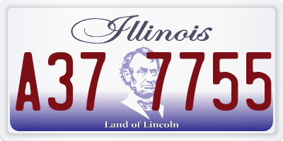 IL license plate A377755