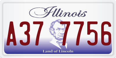 IL license plate A377756