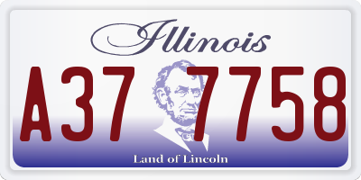 IL license plate A377758