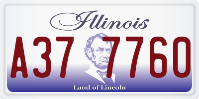 IL license plate A377760