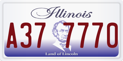 IL license plate A377770