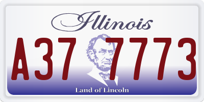 IL license plate A377773