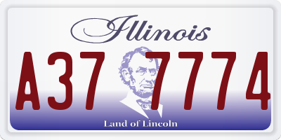 IL license plate A377774