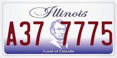 IL license plate A377775