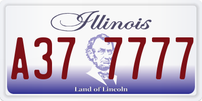 IL license plate A377777
