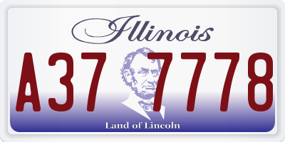 IL license plate A377778