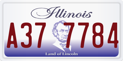 IL license plate A377784