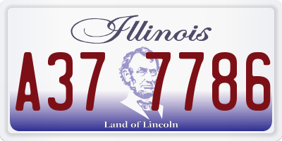 IL license plate A377786