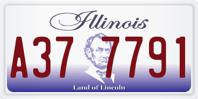 IL license plate A377791