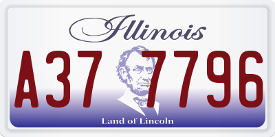 IL license plate A377796