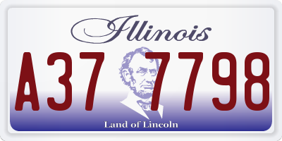 IL license plate A377798