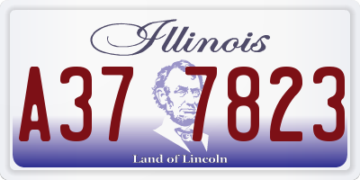 IL license plate A377823