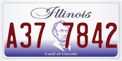 IL license plate A377842