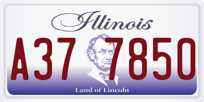 IL license plate A377850