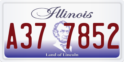 IL license plate A377852