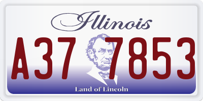 IL license plate A377853
