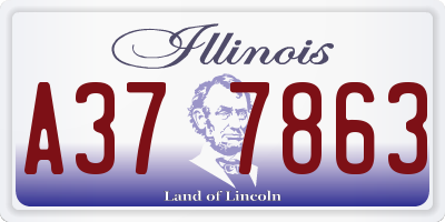 IL license plate A377863
