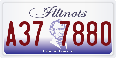 IL license plate A377880