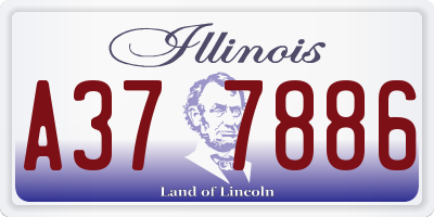 IL license plate A377886
