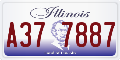 IL license plate A377887
