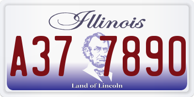 IL license plate A377890