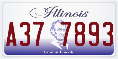 IL license plate A377893