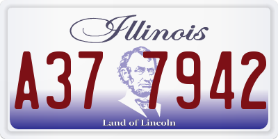 IL license plate A377942