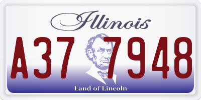 IL license plate A377948