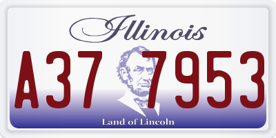 IL license plate A377953