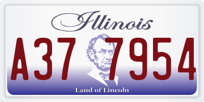 IL license plate A377954