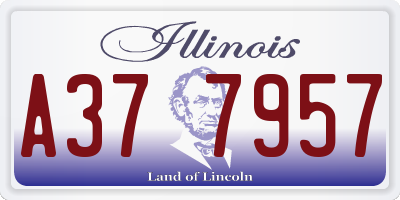 IL license plate A377957