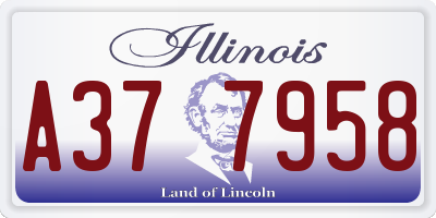 IL license plate A377958