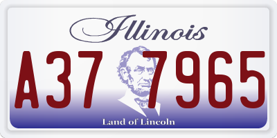 IL license plate A377965